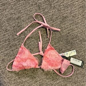 Floral Pink Bikini Top